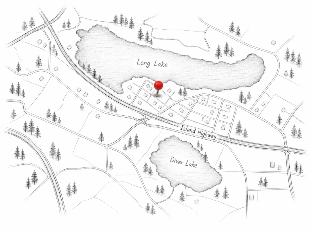 Map showing St. Michael the Archangel Ukrainian Greek Catholic Church at 4017 Victoria Avenue in Nanaimo.